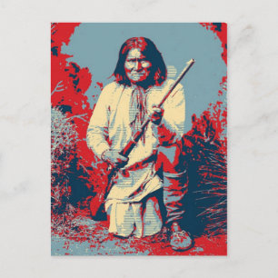 Geronimo Pop Art - Apache Indian Warrior Chief Postcard