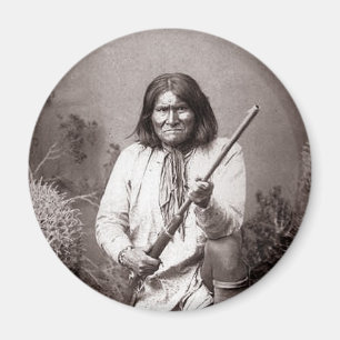 Geronimo Vintage Native American Indian Warrior Magnet