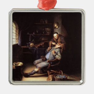 Gerrit Dou- The Extraction of Tooth Metal Ornament