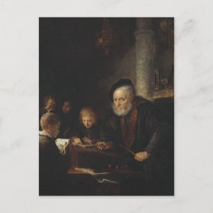Gerrit Dou- The Teacher Postcard