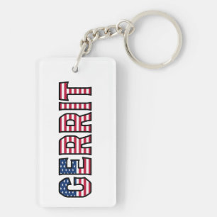Gerrit Name Vorname USA Flagge Anhänger Schlüssel Keychain