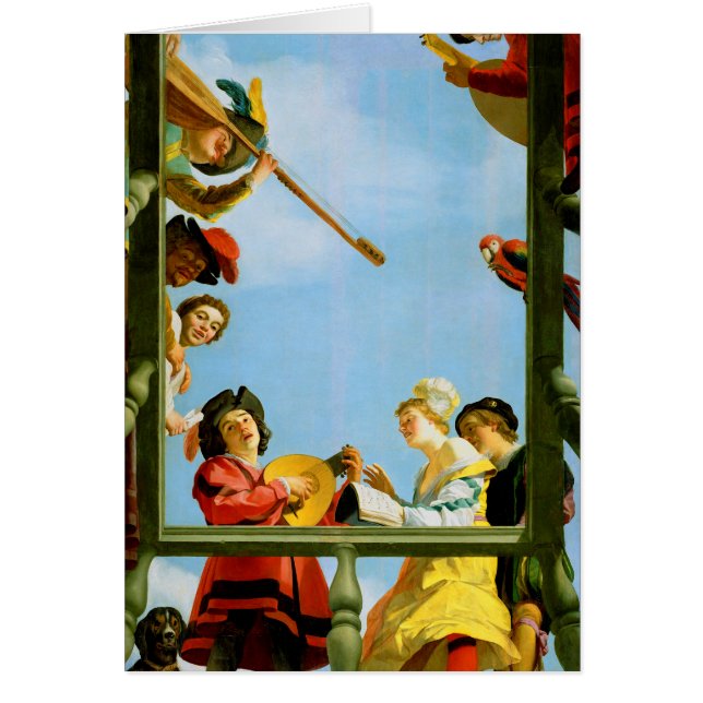 Gerrit Van Honthorst Groupe Musical Balcon Art (Devant)