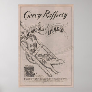 GERRY RAFFERTY Poster - 1980 original NME - Snakes