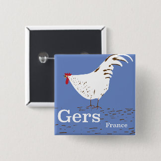 Gers France Vintage travel poster 2 Inch Square Button