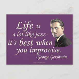 Gershwin on Life - Customized Postcard