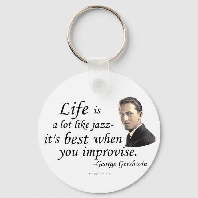 Gershwin on Life Keychain (Front)