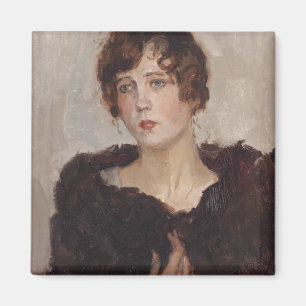 Gertie in a Fur Coat (by Isaac Israels) Magnet