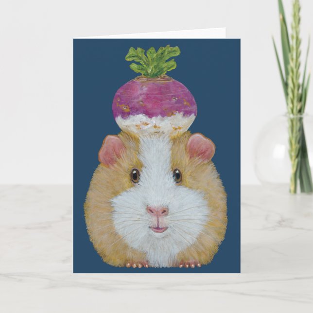 Gertie the guinea pig card (Front)
