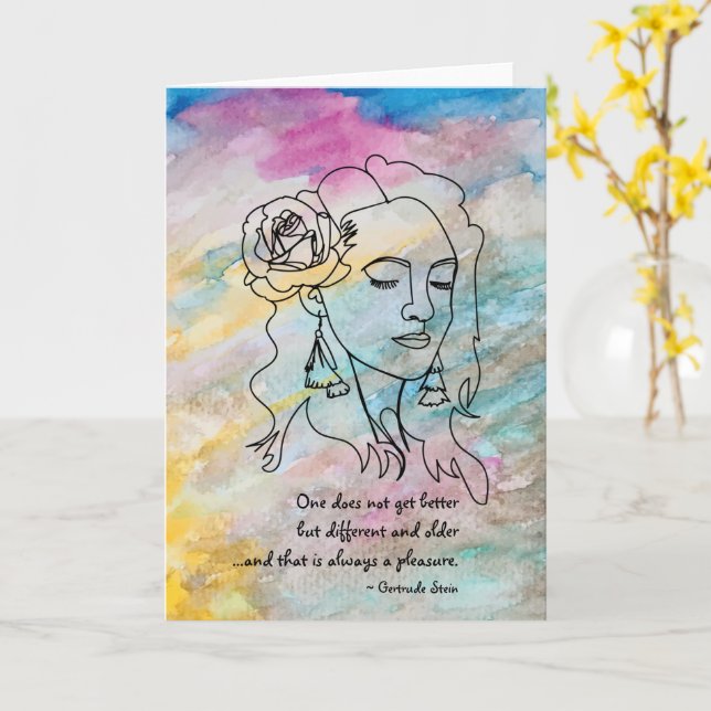 Gertrude Stein Différente et plus ancienne carte b (Fleur jaune)