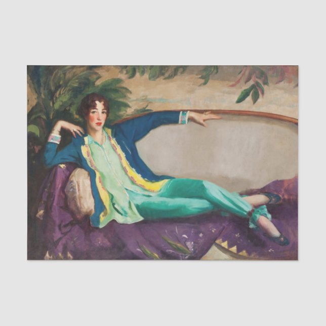 Gertrude Vanderbilt Whitney by Robert Henri        Tissue Paper (Front)
