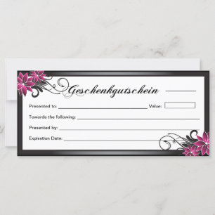 Geschenkgutschein - Salon Gift Certificate