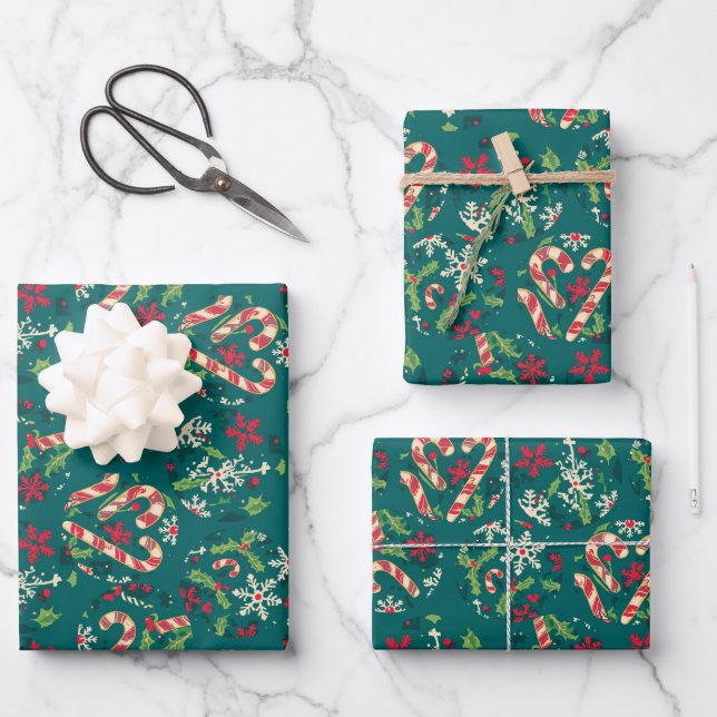 Geschenkpapier Set Weihnachten Wrapping Paper Sheet (Front)