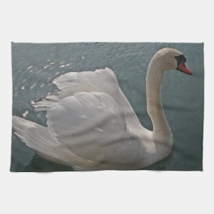 Geschirrtuch stolzer Schwan mit Lichtsternchen Kitchen Towel