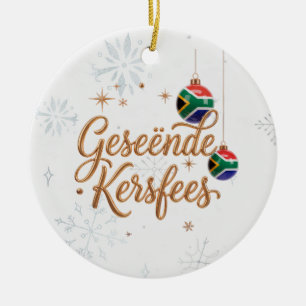 Geseënde Kersfees Christmas Ceramic Ornament