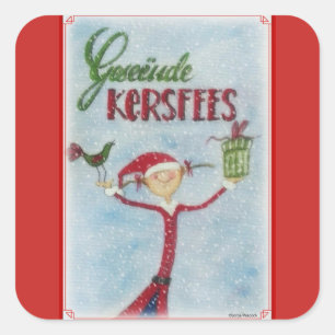 Geseende Kersfees Square Sticker