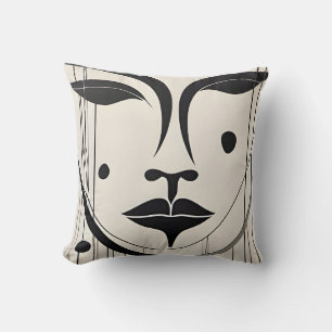 Gesicht - face throw pillow