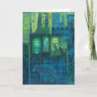Gest in Green and Blue Hoilday Card