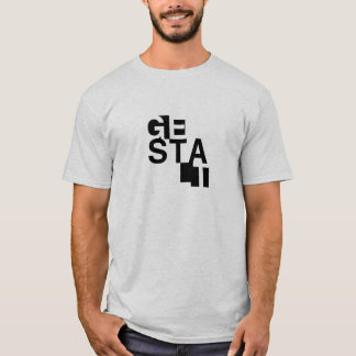 Gestalt typographic T-shirt design (black)
