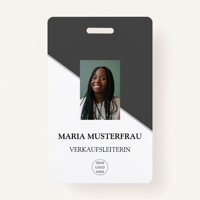 Gestalte Deinen Eigenen Ausweis Vorlage Badge (Front)