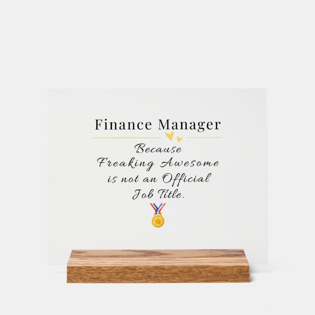Gestionnaire des finances (Recto)
