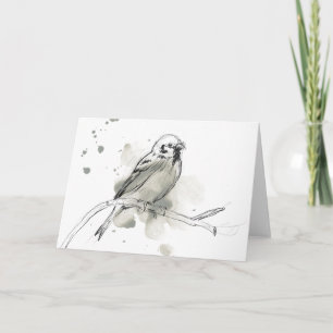 Gestural Bird Study Card