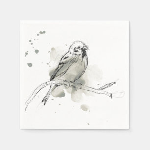 Gestural Bird Study Napkin