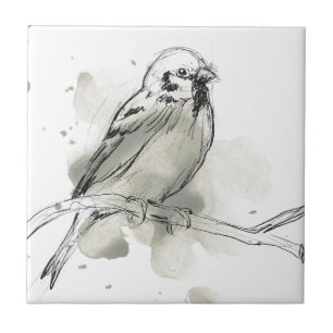 Gestural Bird Study Tile