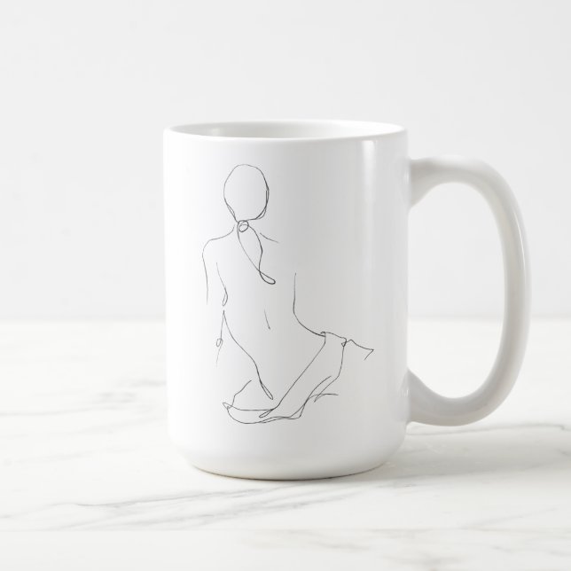 Gestural Contour Coffee Mug (Right)