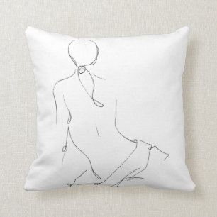 Gestural Contour Throw Pillow