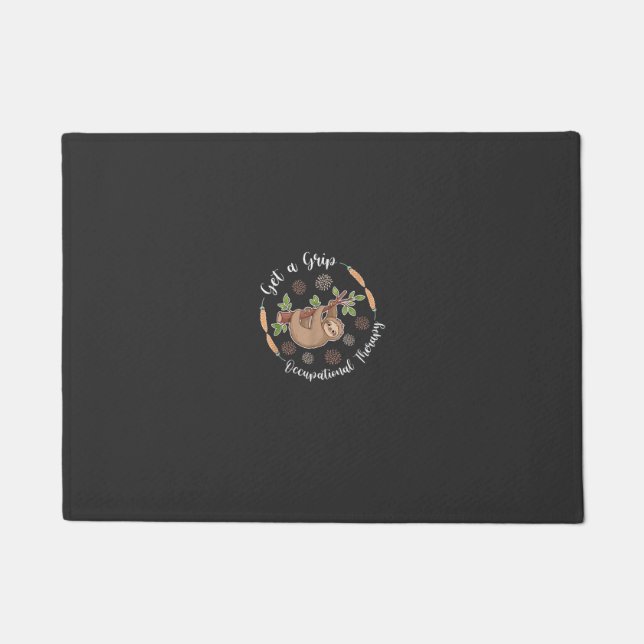 Get A Grip Occupational Therapy Sloth Lover Pediat Doormat (Front)