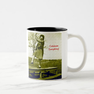Get a Kick out of Mornings Two-Tone Coffee Mug