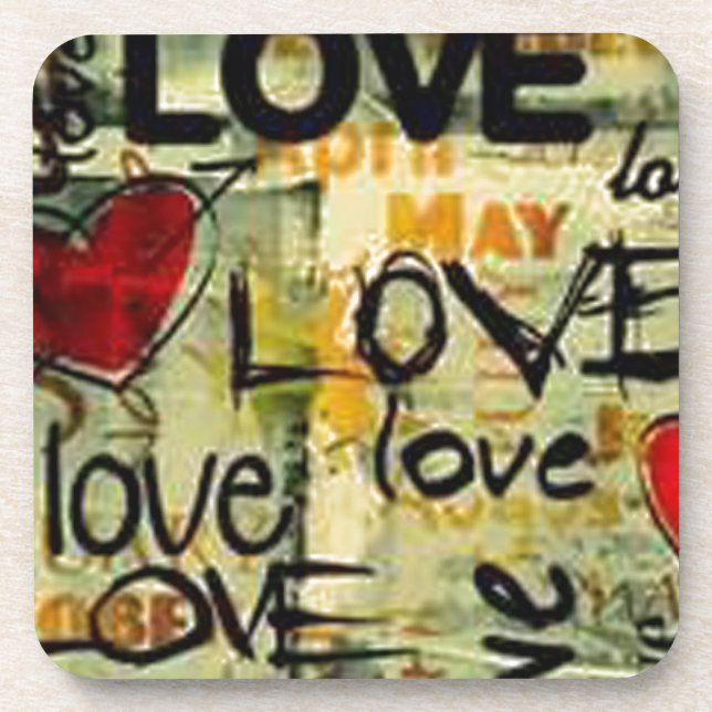 Get A Little Love Graffiti Coaster (Front)