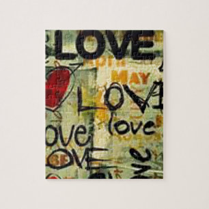 Get A Little Love Graffiti Jigsaw Puzzle