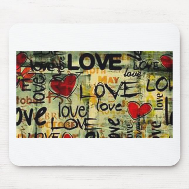 Get A Little Love Graffiti Mouse Pad (Front)