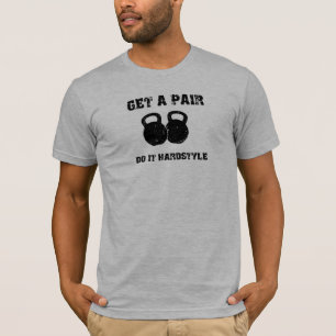 GET A PAIR (OF KETTLEBELLS)  in Black T-Shirt