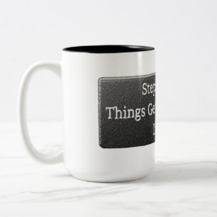 "Get Accomplished In Life" Cute Design. Buy Now Two-Tone Coffee Mug