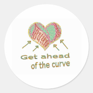 Get ahead of the curve - Management Jargon Classic Round Sticker