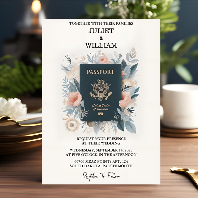 Get Airplane Ticket Passport Boarding Pass Wedding Invitation (Creator Uploaded)