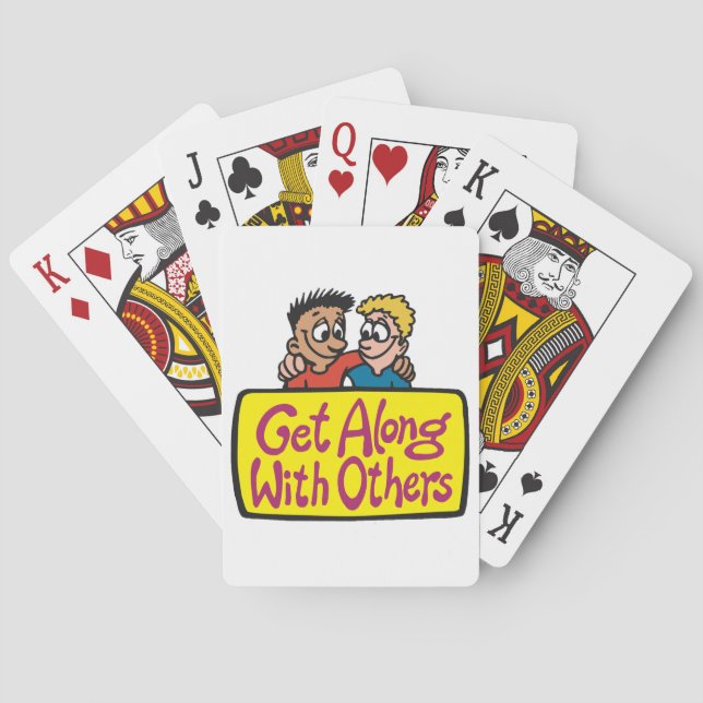 Get Along With Others Friends Kindness and Unity Playing Cards (Back)