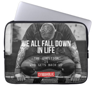Get Back Up - Workout Motivational Laptop Sleeve
