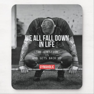 Get Back Up - Workout Motivational Mouse Pad