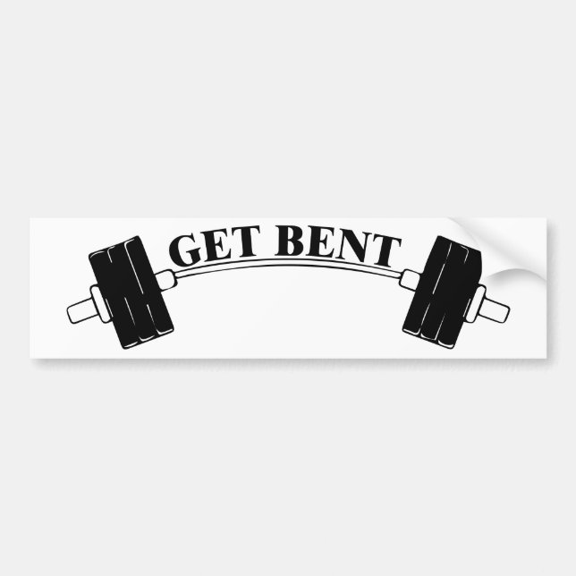 Get Bent Barbell T-Shirt Bumper Sticker (Front)
