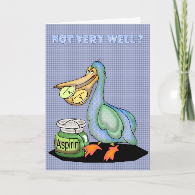 Get better soon card, Pelican Card (Front)