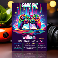 Get boys cool kids gaming level up 5th birthday
