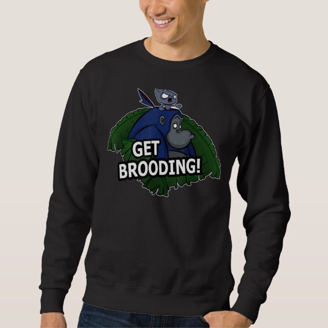 Get Brooding  Gorilla And Cat Design Sweatshirt (Front)