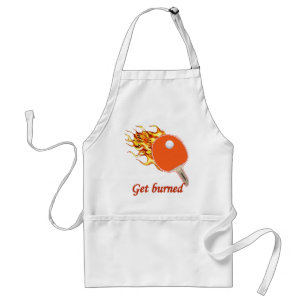 Get Burned Flaming Ping Pong Standard Apron
