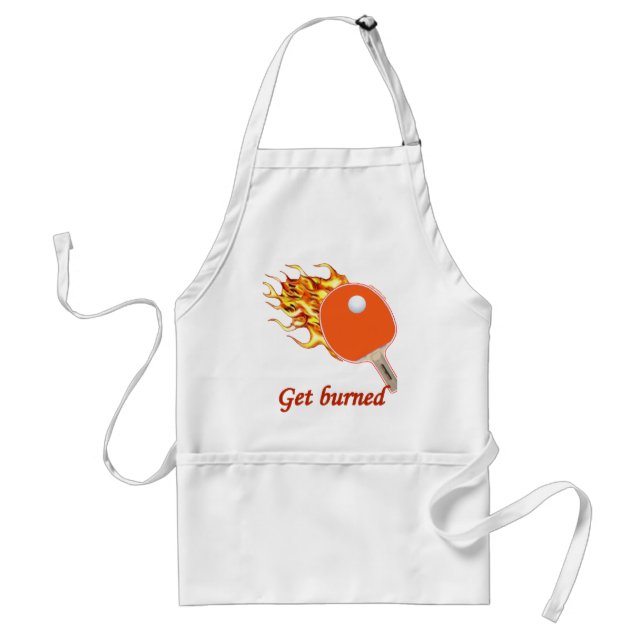 Get Burned Flaming Ping Pong Standard Apron (Front)