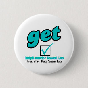 Get Checked Cervical Cancer 2 Inch Round Button