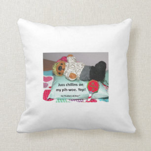 Get comfy with Ker'D! Throw Pillow