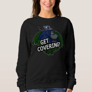 Get Covering! Funny Gorilla And Cat Design Sweatshirt